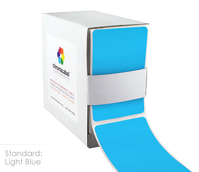 2" x 3" Color-Code Rectangular Inventory Labels: 250/Box