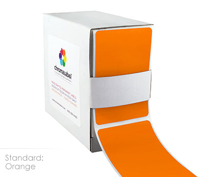2" x 3" Color-Code Rectangular Inventory Labels: 250/Box