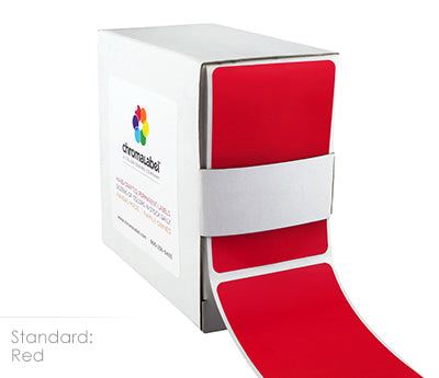 2" x 3" Color-Code Rectangular Inventory Labels: 250/Box