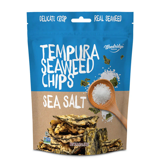 Woodridge Snacks Tempura Seaweed with Sea Salt, Gluten-Free, Non-GMO (Case of 12 x 1.41 Oz)