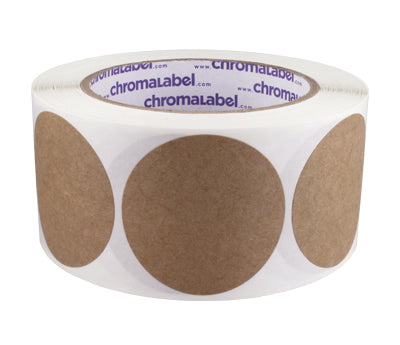 True Kraft Paper Dot Stickers: 500/Roll