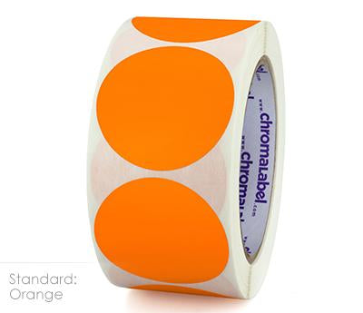 2" Removable Color-Code Round Dot Inventory Labels: 500/Roll