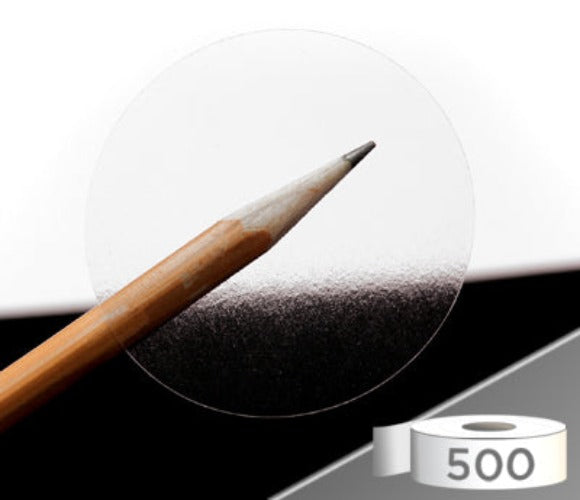 2" Crystal Clear Wafer Seals: 500/Roll