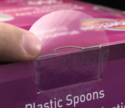 2" Crystal Clear Wafer Seals: 1,000/Roll