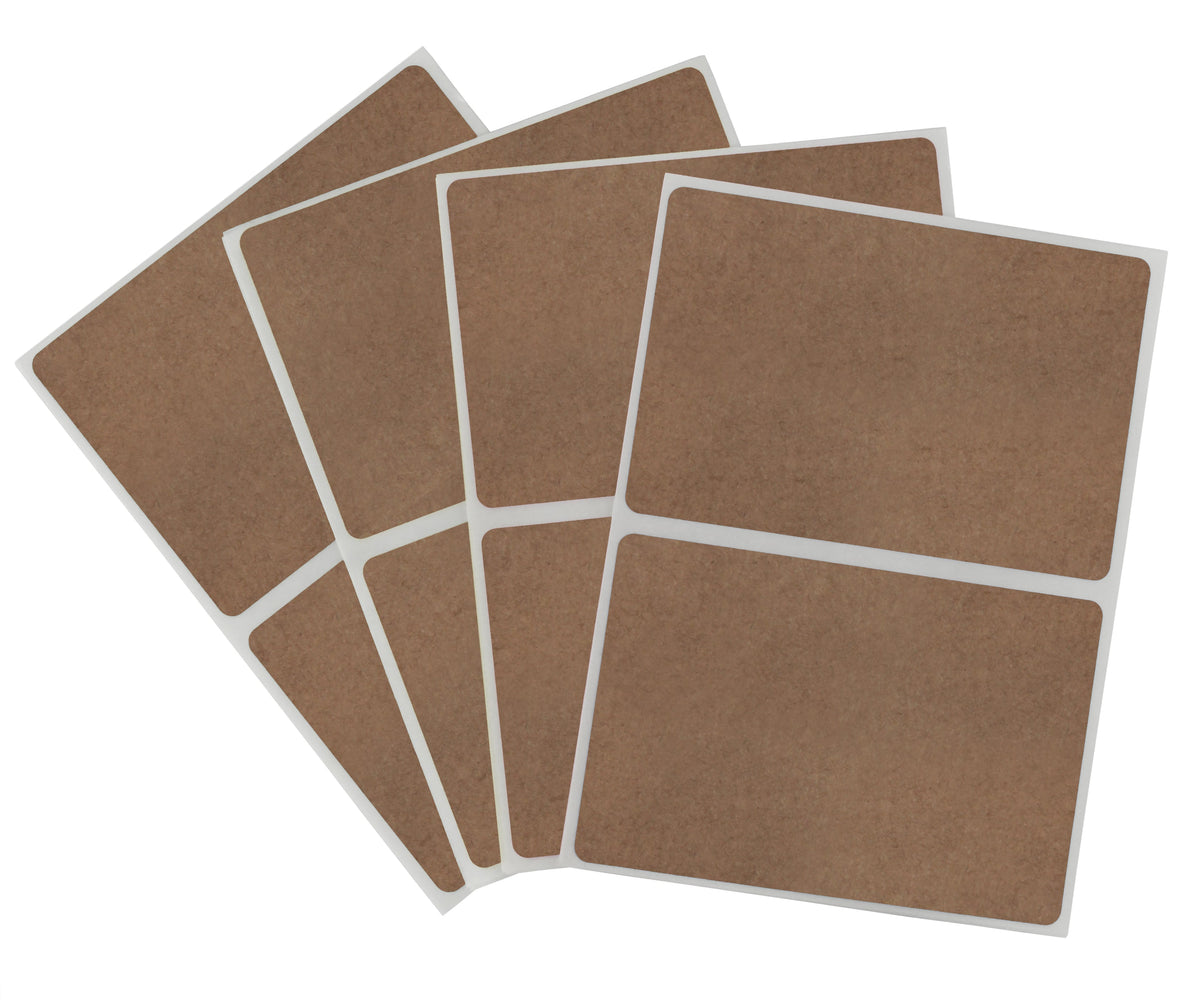 Paper Label Raegan True Kraft Paper Rectangular Labels: 100/Pack — Specialty Food Source