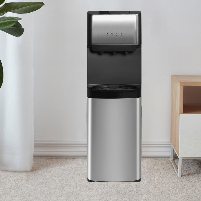 5 Gallon Bottom Loading Water Cooler Dispenser with 3-Temperature & Child Safety Lock, Black