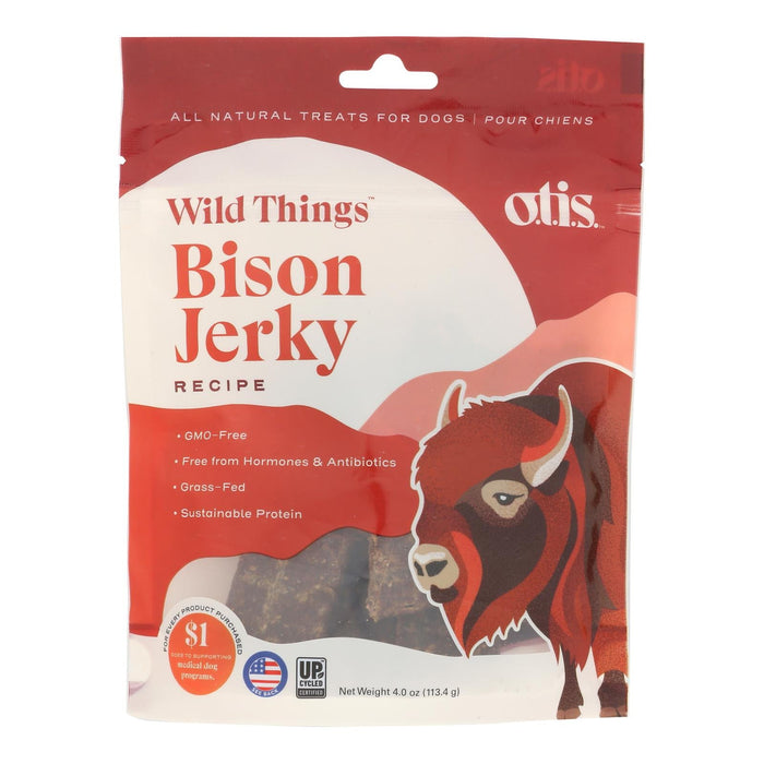 O.t.i.s. Wild Things Dog Treat Jerky Bison, 6-4 Oz Bags