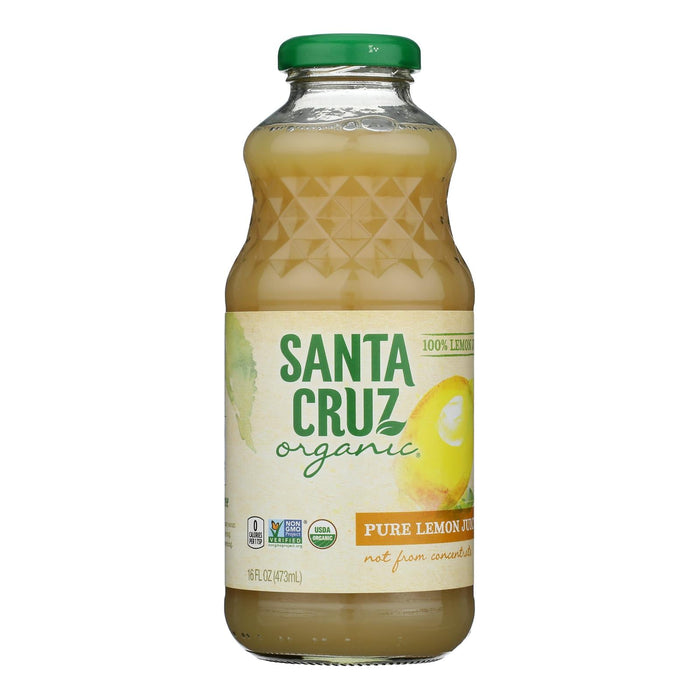 Santa Cruz Organic Lemon Juice - 16 fl oz (Pack of 8) - 100% Organic & Pure