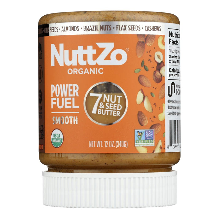 Nuttzo Power Fuel Smooth 7 Nut & Seed Butter - 12 Oz - Pack of 6