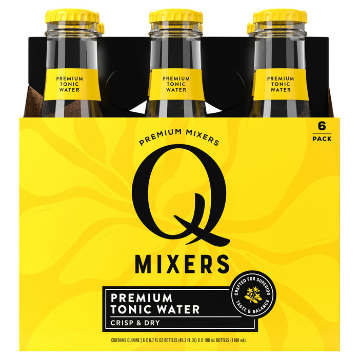 Q Drinks - Tonic Water, 6/6.7 Fz (Pack of 4) - Premium Mixer Case