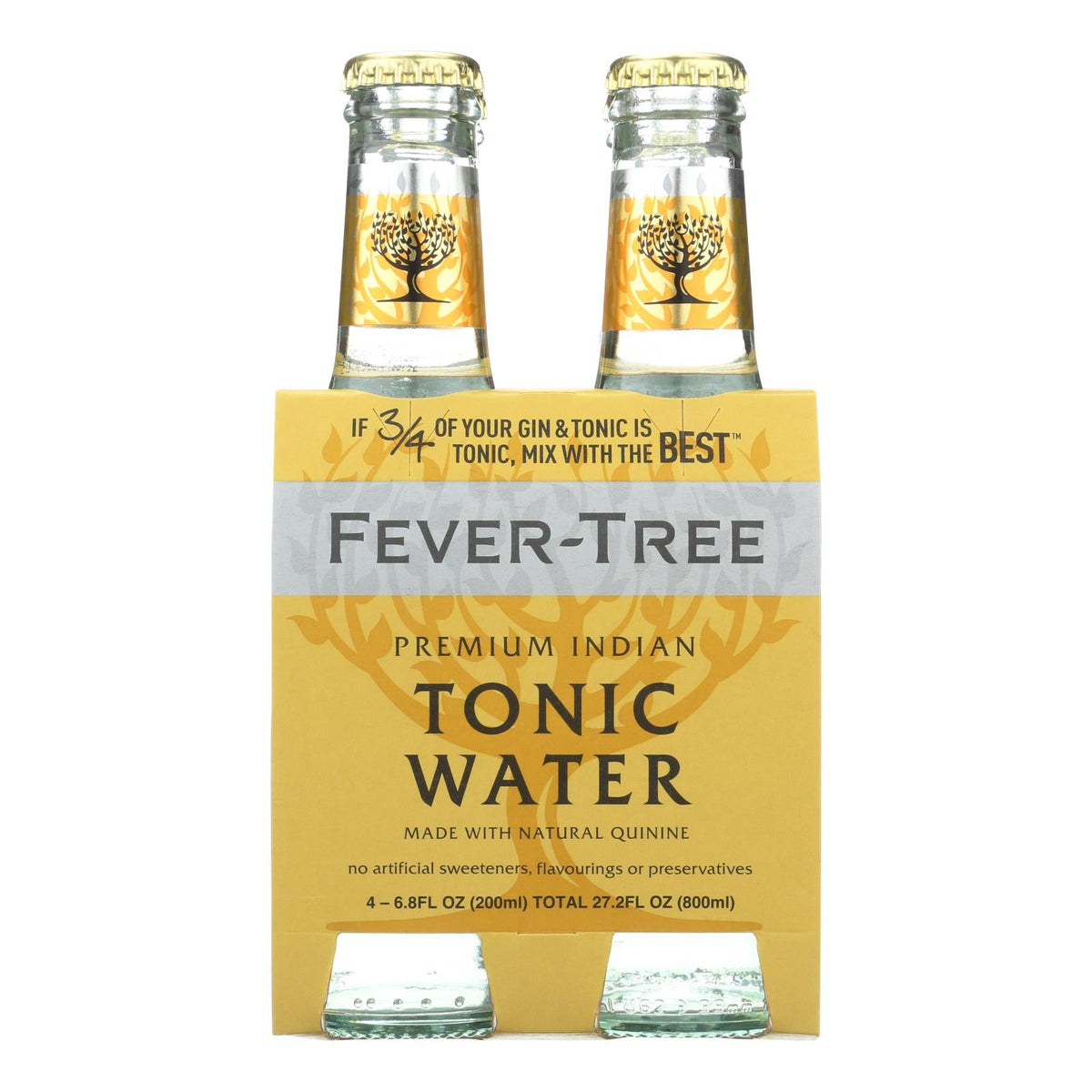 Fever-Tree Indian Tonic Water - 6 x 6.8 Fl Oz Glass - Premium Quality ...