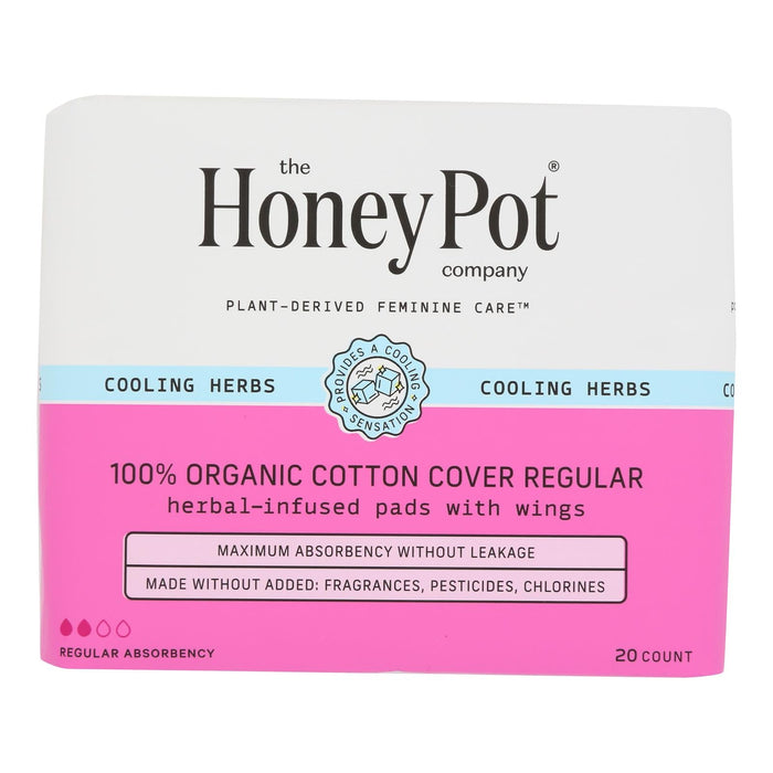 The Honey Pot Herbal Menstrual Pads - Regular Absorbency - 20 Ct