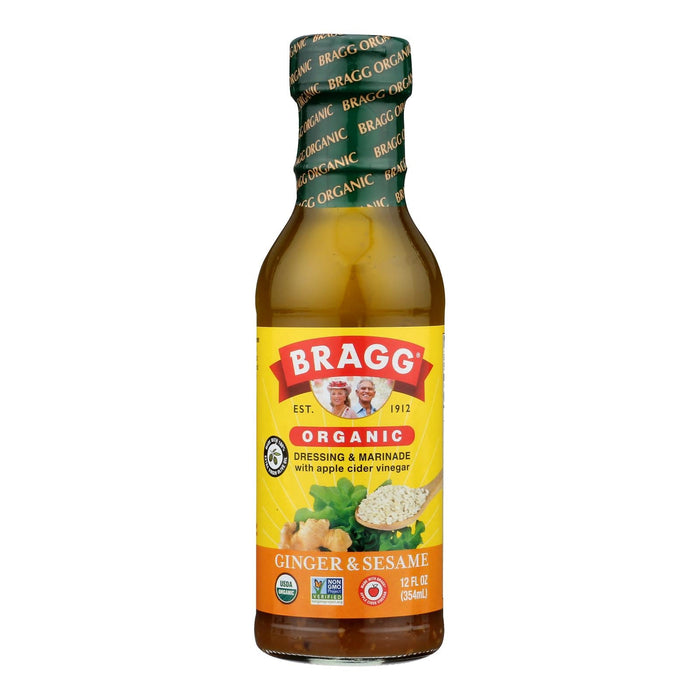 Bragg Ginger Sesame Dressing & Marinade (12 Oz, Pack of 6) - All Natural, Flavorful Vinaigrette