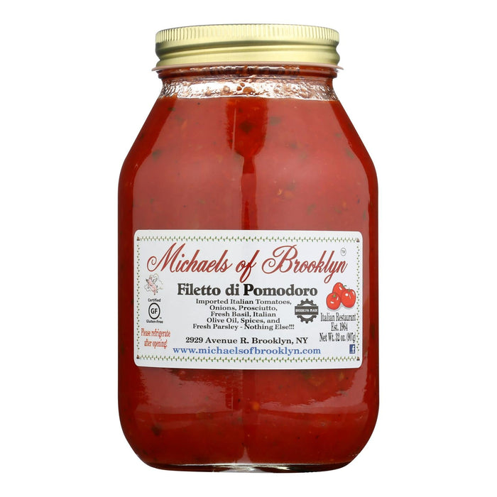 Michael's Of Brooklyn Filetto Di Pomodoro Sauce - 32 Oz - Pack of 6 - Authentic Italian Tomato Sauce