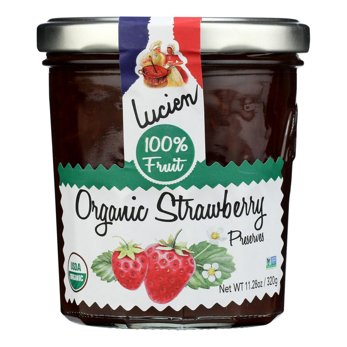 Lucien Georgelin Organic Strawberry Fruit Spread - Pack of 6 - 11.28 Oz - All Natural