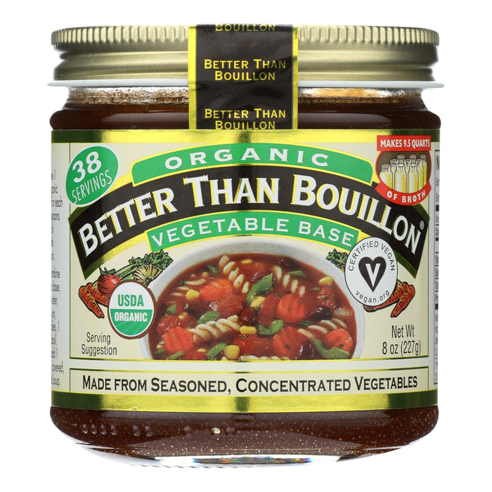 Better Than Bouillon Organic Vegetable Base (8 oz) - 6 Pack - Rich Flavor Concentrate