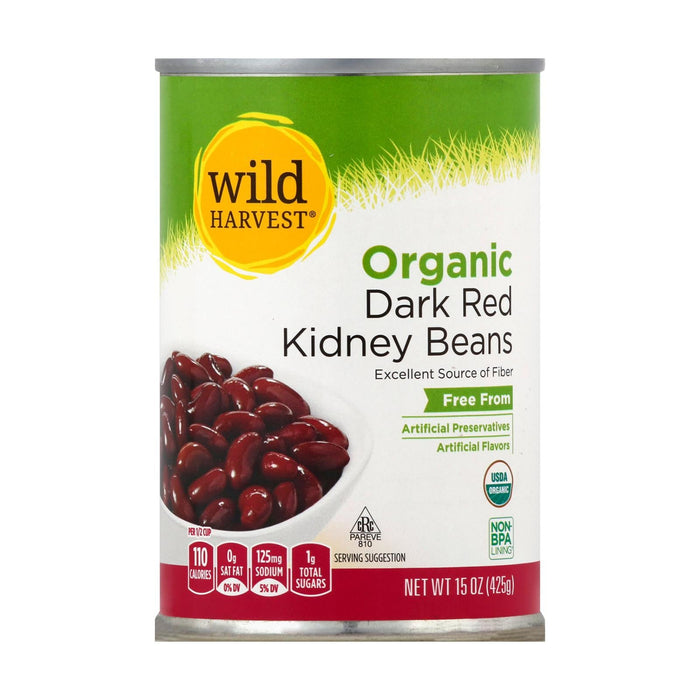 Wild Harvest Dark Red Kidney Beans - 15 oz Can - Pack of 12