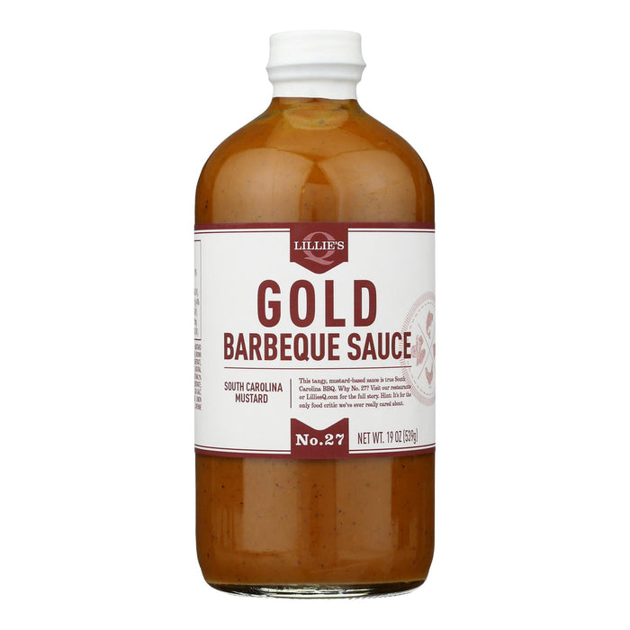 Lillie's Q Gold BBQ Sauce (Pack of 6) - 19 oz  - Tangy Mustard BBQ Flavor