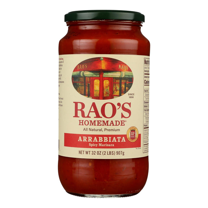 Rao's Homemade Arrabbiata Fra Diavolo Sauce - Hot - 32 oz - Pack of 6 - Spicy Italian Tomato Sauce