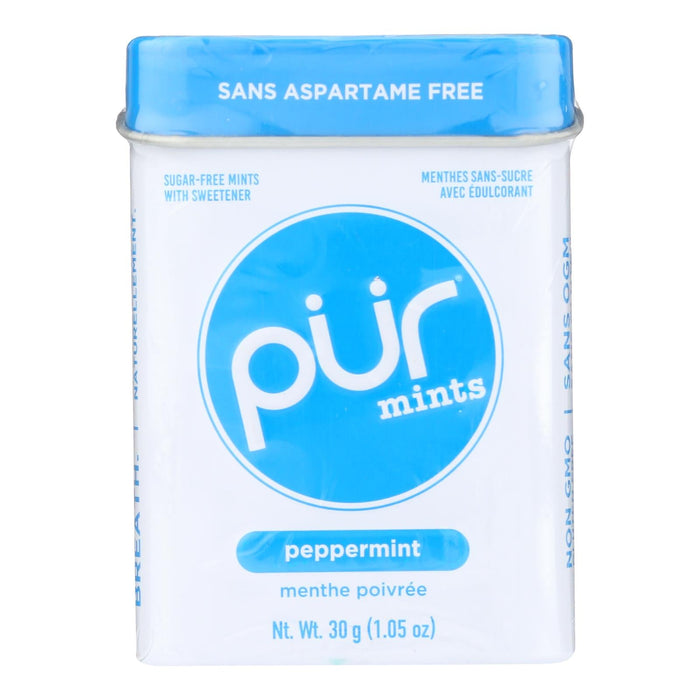 Pur Mint Peppermint Mints - 12 x 1.05 Oz - Sugar-Free Breath Freshener