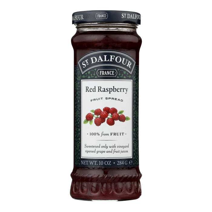 St Dalfour Red Raspberry Fruit Spread - Deluxe 100% Fruit - 10 Oz - Pack of 6