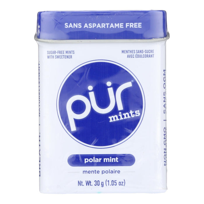 PUR Mint Polar Mint, 12 Count - Sugar-Free Breath Mints (12 x 1.05 oz)