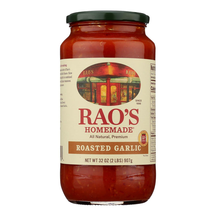 Rao's Roasted Garlic Pasta Sauce - Pack of 6 - 32 oz  - Authentic Italian Flavor