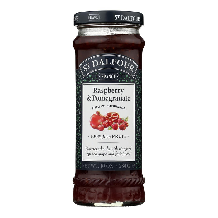St Dalfour Raspberry Pomegranate Fruit Spread - Deluxe 100% Fruit - 10 Oz - Pack of 6