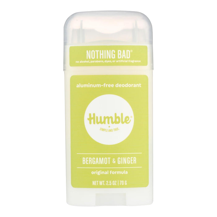 Humble Brands Bergamot Ginger Deodorant - 2.5 Oz - Natural & Aluminum-Free