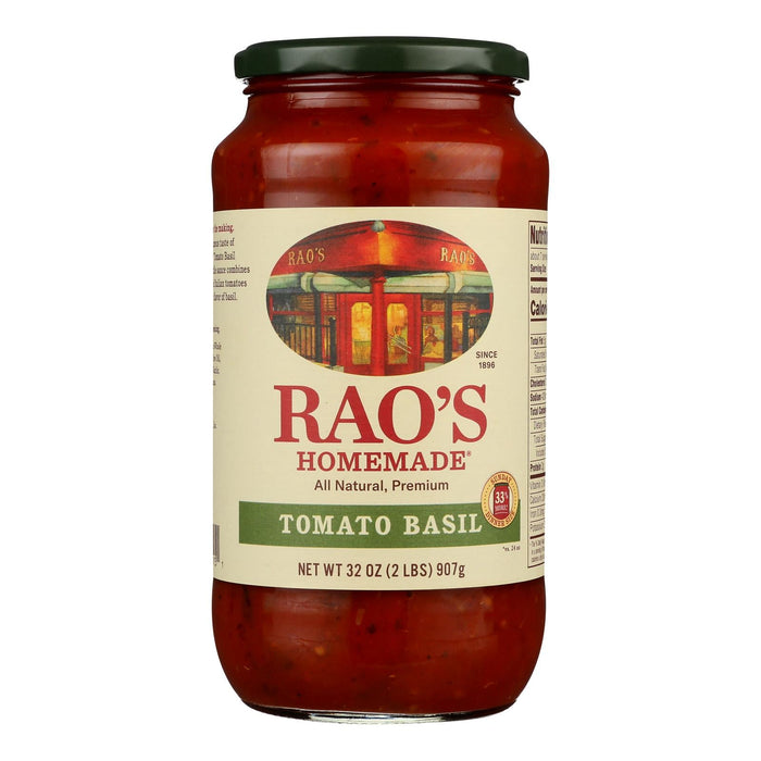Rao's Tomato Basil Sauce - Pack of 6 - 32 oz - Premium All Natural Pasta Sauce