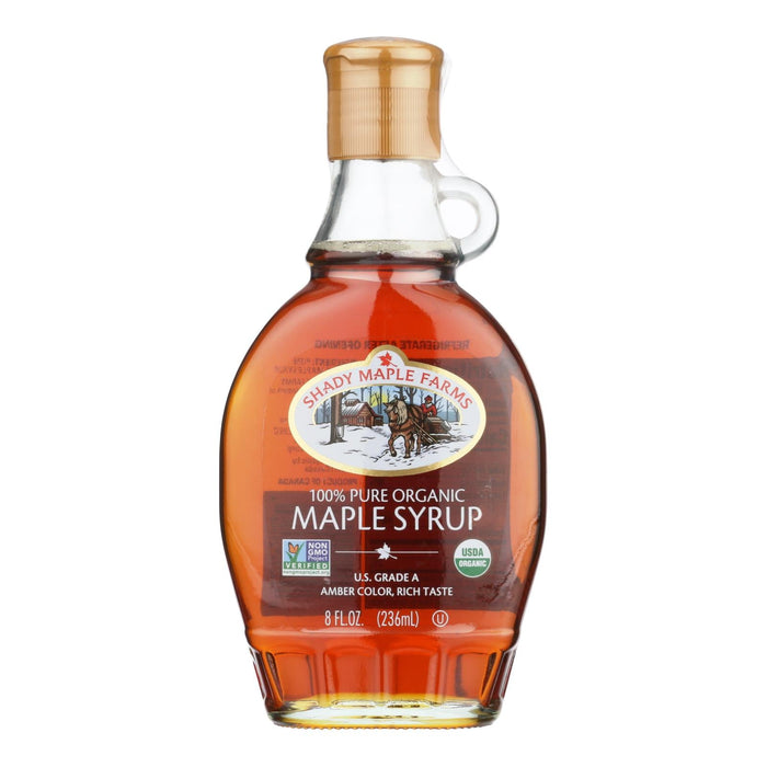 Shady Maple Farms Organic Dark Maple Syrup, Grade A, 8 oz  (Pack of 12)