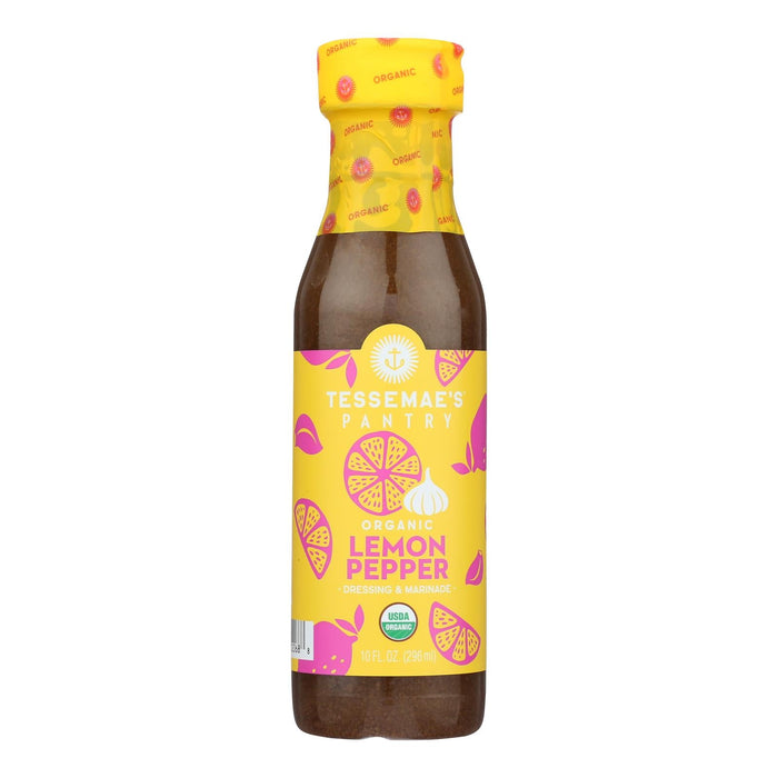 Tessemae's Lemon Pepper Dressing (Pack of 6) - 10 Fl Oz  - All Natural & Flavorful