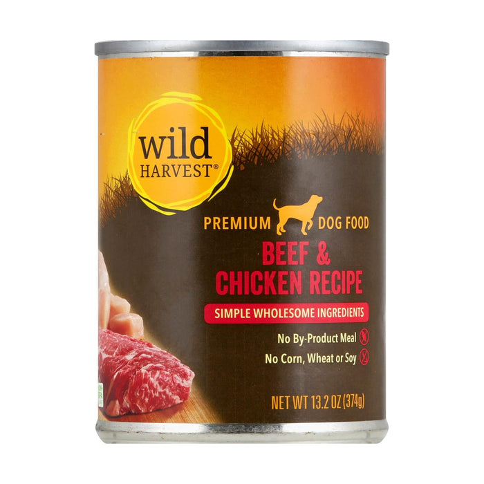 Wild Harvest Dog Food Beef & Chicken Dinner, 13.2 oz  - Pack of 12
