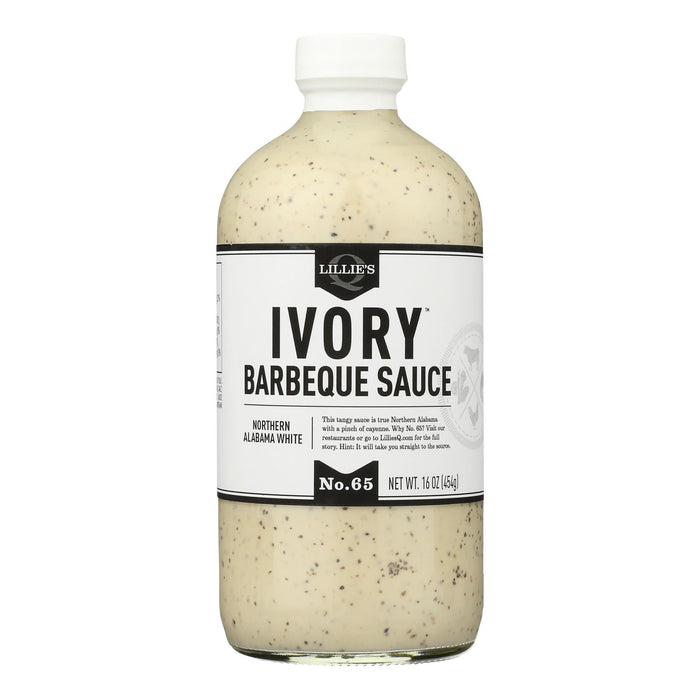Lillie's Q Ivory BBQ Sauce (Pack of 6) - 16 oz  - Tangy & Creamy White Sauce