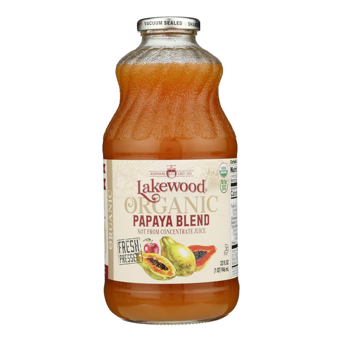 Lakewood Organic Papaya Juice Blend - 6 x 32 Oz. - Case