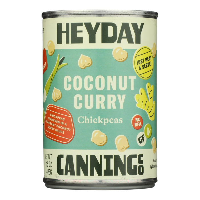 Heyday Canning Co. Chickpea Coconut Curry (Pack of 12) - 15 oz  - Vegan & Gluten-Free