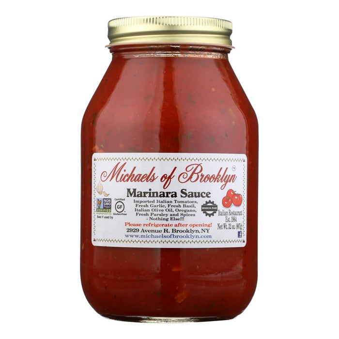 Michael's Of Brooklyn Marinara Sauce - Pack of 6 - 32 Oz - Authentic Italian Tomato Sauce
