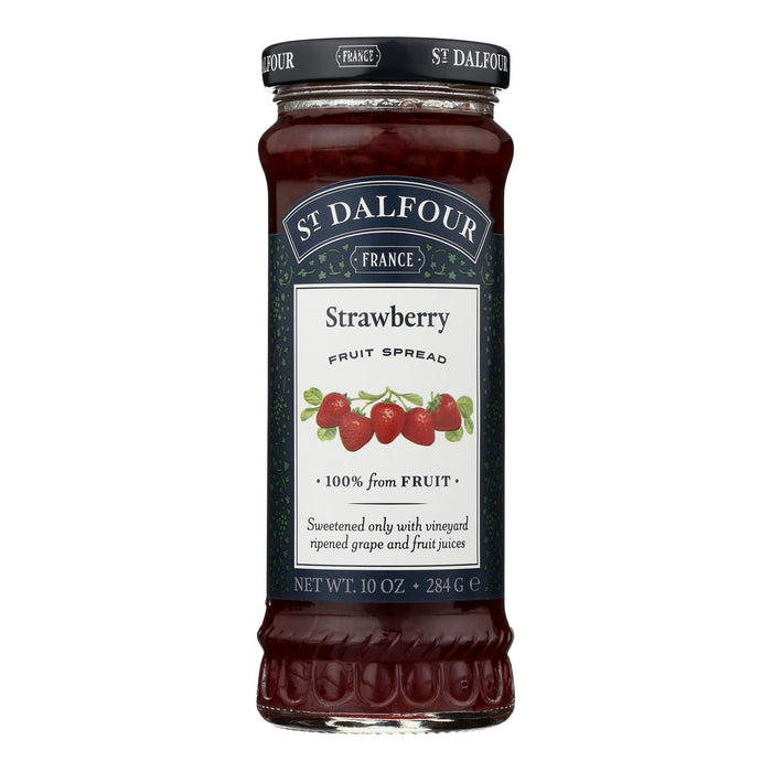 St Dalfour Strawberry Fruit Spread - 100% Fruit, Deluxe Recipe - 10 Oz - Pack of 6