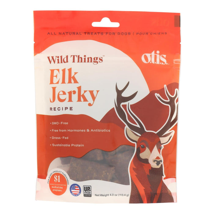 O.t.i.s. Wild Things Elk Jerky Dog Treats - 6-4 Oz Packs