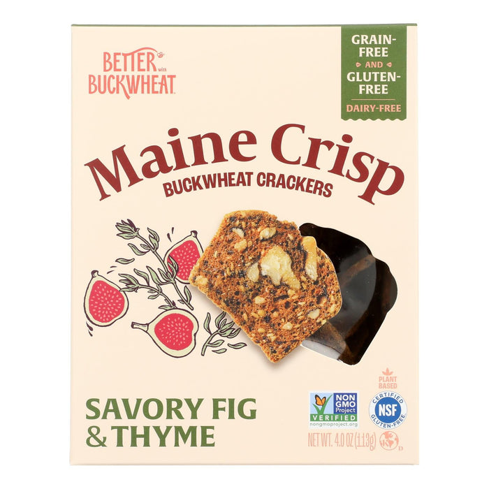 Better With Buckwheat Crisps Savory Fig & Thyme - 10 Pack of 4 oz Pouches