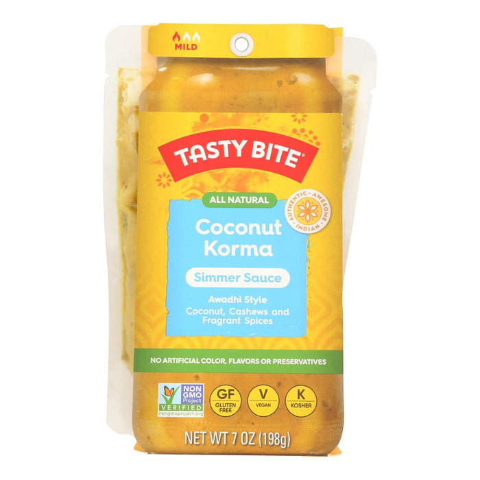 Tasty Bite Coconut Korma, 7 oz Pouch (Pack of 10) - Indian Simmer Sauce