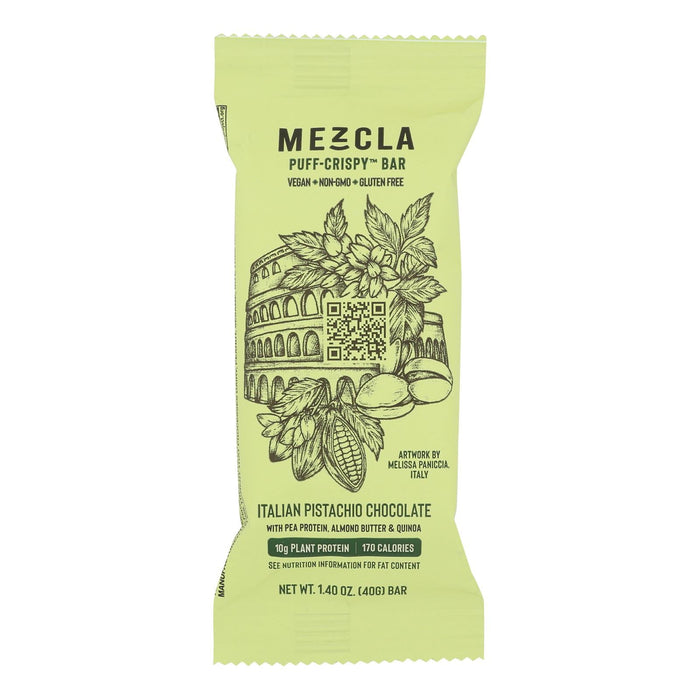 Mezcla Bar Italian Pistachio Chocolate - 1.4 Oz - 12 Count - Energy Bar
