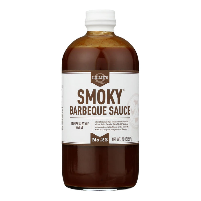 Lillie's Q Smoky BBQ Sauce (Pack of 6) - 20 oz  - Authentic Southern Flavor