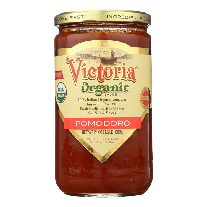 Victoria Organic Pomodoro Pasta Sauce - Pack of 6 (24 oz )