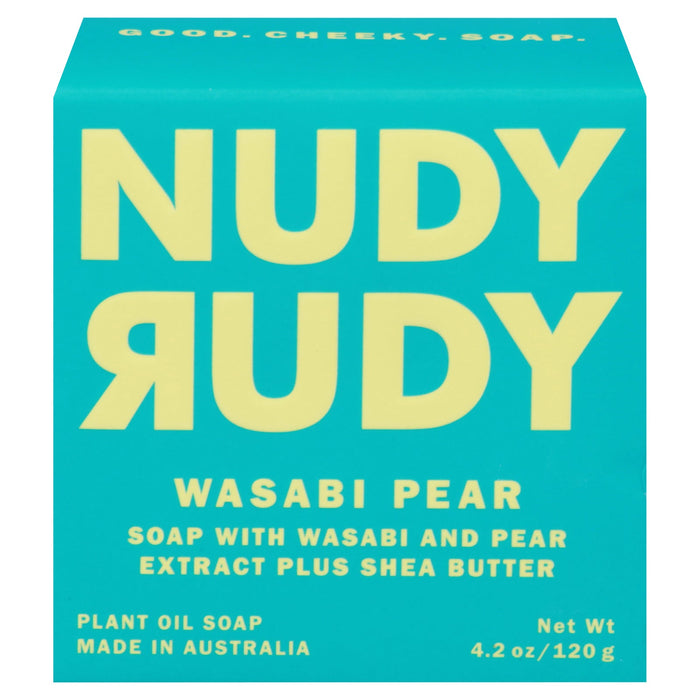 Nudy Rudy Soap Wasabi Pear - 4.2 oz Bar - Zesty Scent