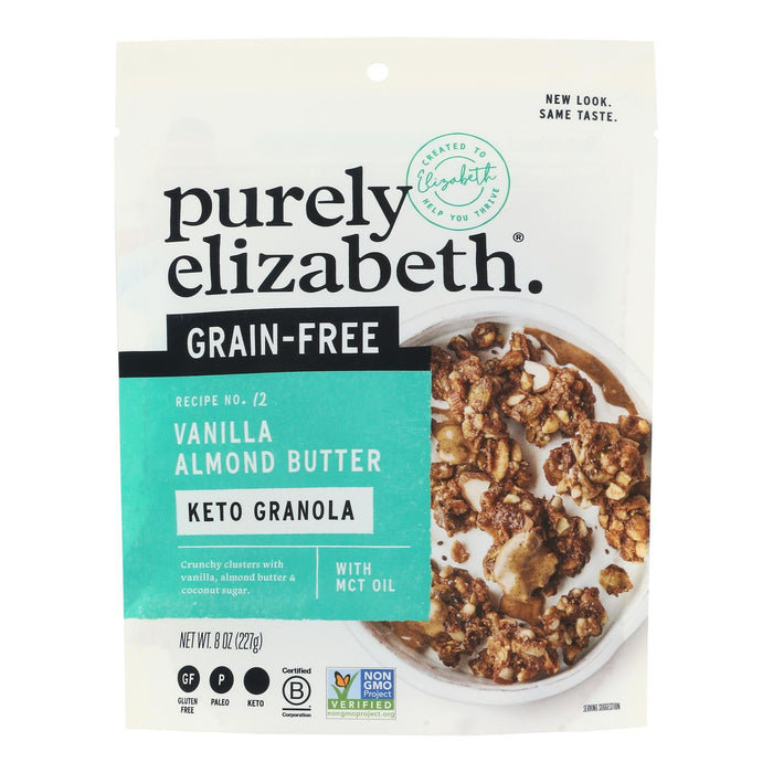 Purely Elizabeth Vanilla Almond Butter Granola - Gluten-Free, 8 oz Bags (Pack of 6)