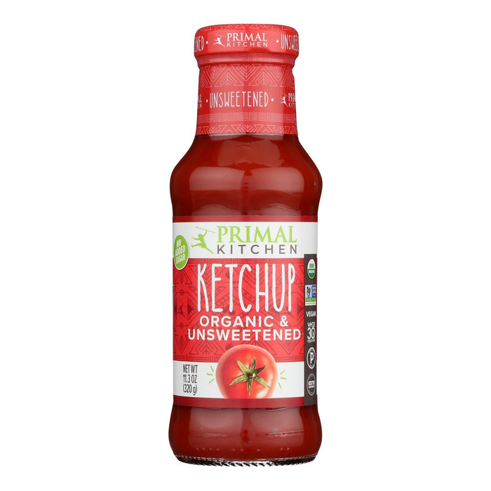 Primal Kitchen Organic Unsweetened Ketchup (11.3 Oz , Pack of 12) - Keto & Paleo Friendly