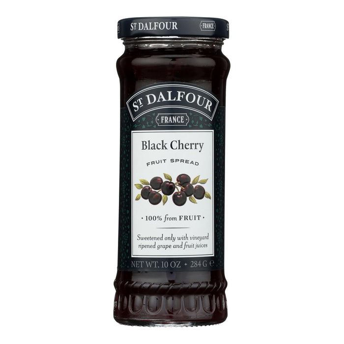 St Dalfour Black Cherry Fruit Spread - Deluxe 100% Fruit - 10 Oz - Pack of 6