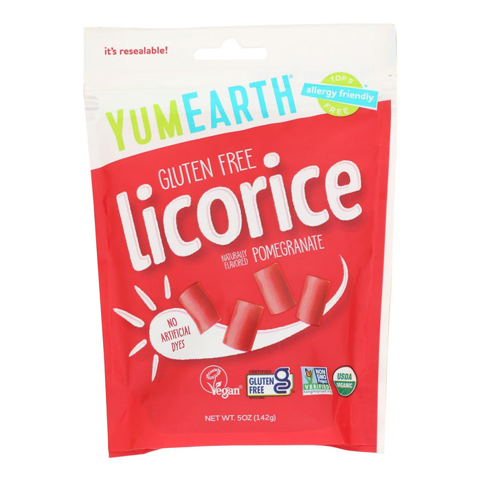 Yumearth Organic Pomegranate Licorice - 5 oz Bags (6 Pack)