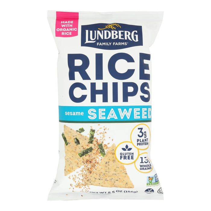 Lundberg Organic Rice Chips, Sesame Seed, 5.5 oz, 6-Count